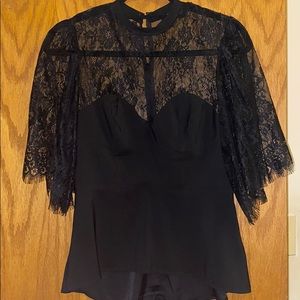 Express lace peplum top